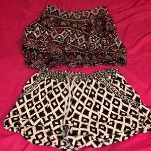 2 pair of palazzo shorts